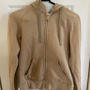 TNA Aritzia Cropped beige tan  Hoodie